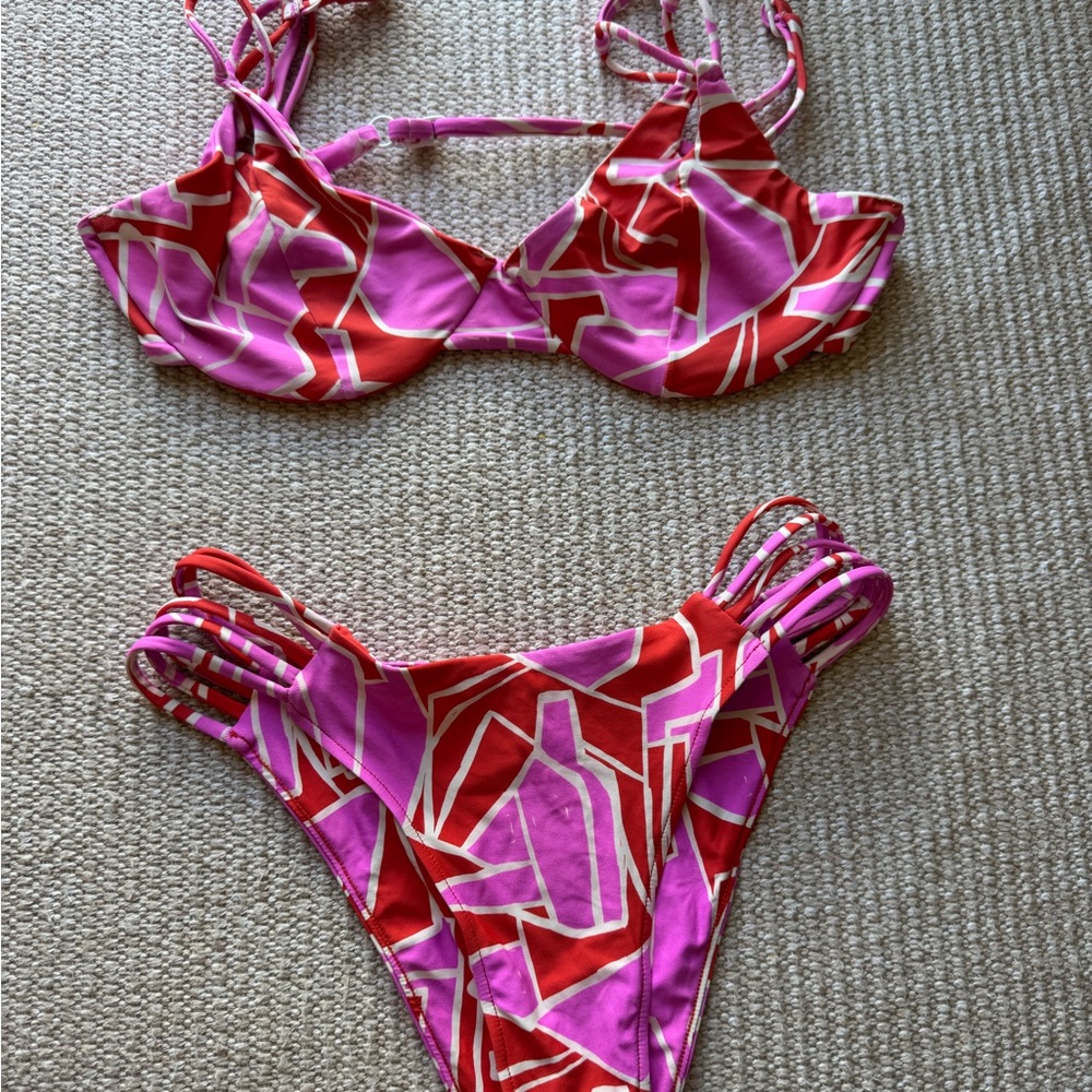 Stone Fox Mosaic Bikini Top S Bottom M